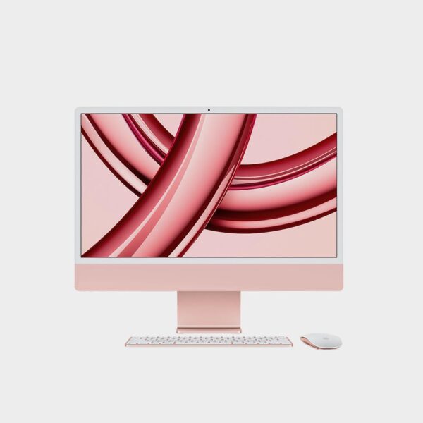 جهاز iMac مقاس 24 بوصة مزود بشاشة Retina 4 5K: شريحة Apple M3 مزودة بوحدة معالجة مركزية ذات 8 نواة ووحدة معالجة رسومات GPU ذات 10 نواة